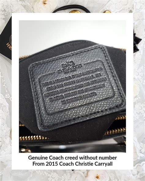 fake coach creed numbers|check coach purse authenticity.